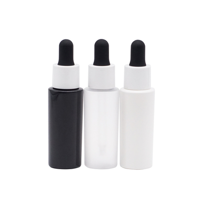 Black And White Cosmetic Plastic Dropper Bottle 30ml Empty Essential Oil Bottle