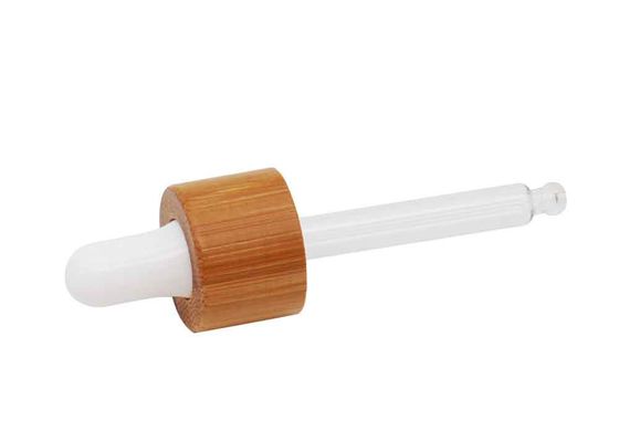গুণ  Regular Bamboo Essential Oil Dropper Bamboo Glass Dropper Caps Bamboo 18mm Dropper Lip For Bottles কারখানা