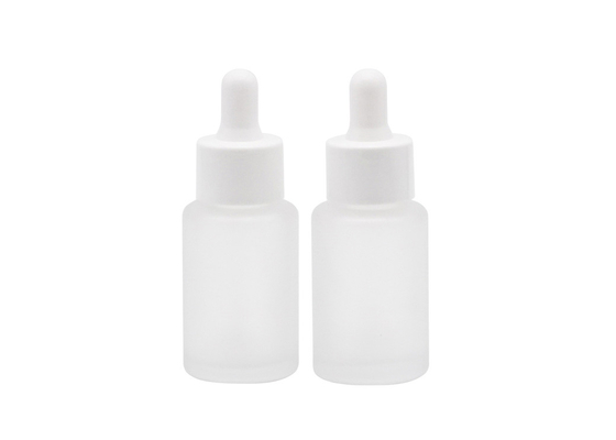ক্লিয়ার রেড গ্লাস এসেনশিয়াল অয়েল বোতল 30ml 50ml 100ml ফ্রস্টেড ক্লিয়ার কসমেটিক ড্রপার বোতল
