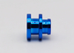চকচকে নীল অ্যালুমিনিয়াম পারফিউম ক্যাপ FEA15mm থ্রেড আকৃতি