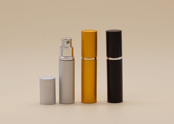 5 মিলি গোল্ড অ্যালুমিনিয়াম রিফিল গ্লাস স্প্রে বোতল সুগন্ধি সিল্ক স্ক্রিন প্রিন্টিং সারফেস হ্যান্ডলিং