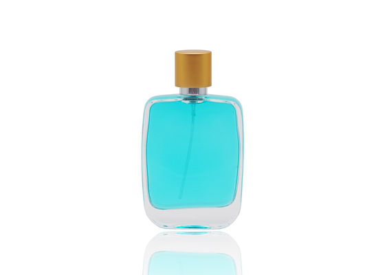 পারফিউম পাম্পে FEA15 স্ন্যাপ সহ স্কোয়ার শেপ 50 মিলি কসমেটিক পারফিউম বোতল