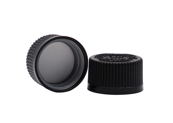 প্লাস্টিক স্ক্রু সিআরসি চাইল্ড প্রুফ ক্যাপ 18 মিমি বোতলের জন্য পাঁজরযুক্ত